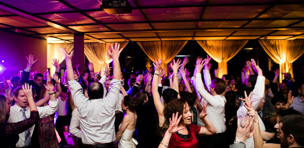 The Wedding Dance Floor Glows With Uplighting From Emmaus DJ