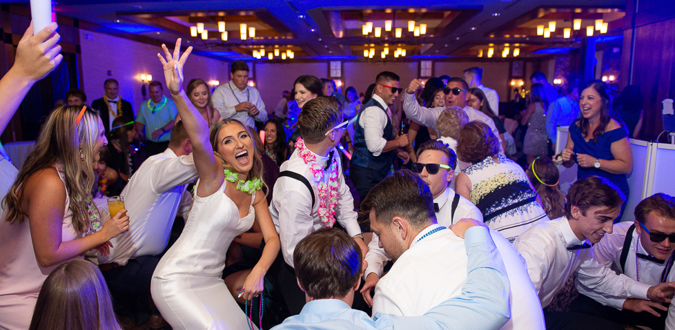 Emmaus DJ Sets Wedding Reception Mood with Vibrant Uplighting