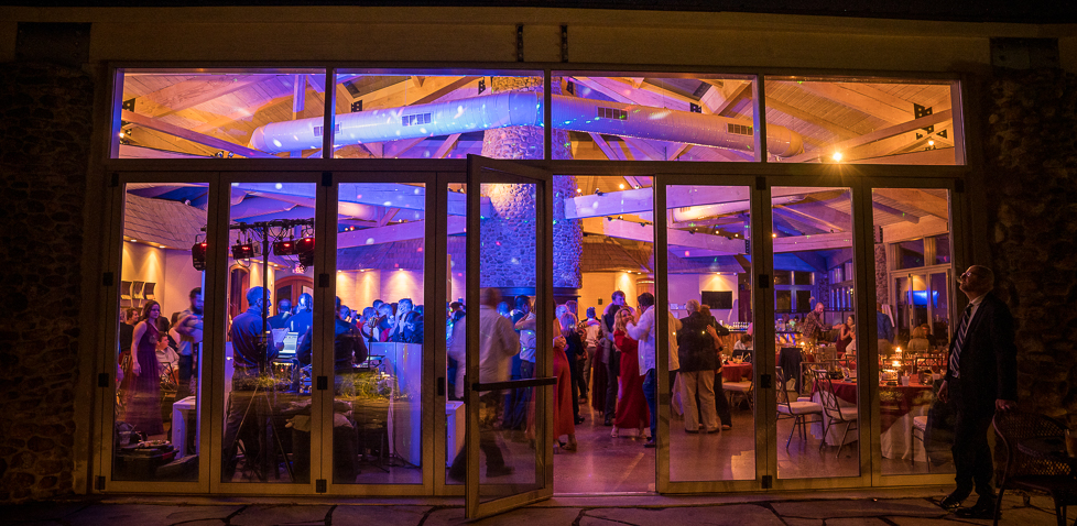 Wedding Reception Room Glows By Lehigh Valley DJ Uplighting