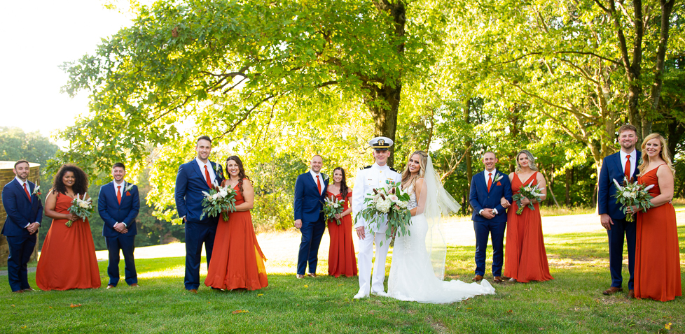 Stunning Summer Wedding Party Photo By Lehigh Valley Photographer