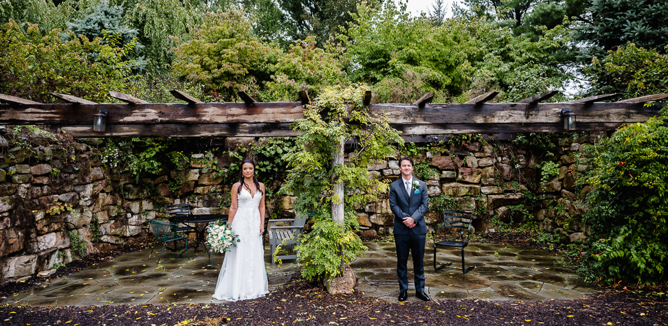 Edgy Wedding Day Portrait By Fun Lehigh Valley Wedding Photographer