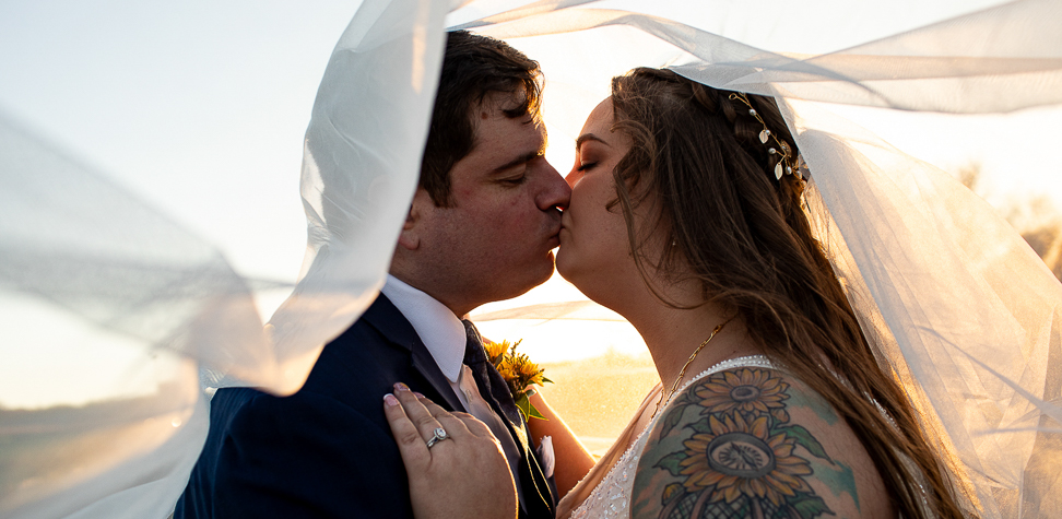 Intimate Portrait Of Bride And Groom By Emmaus Wedding Photographer